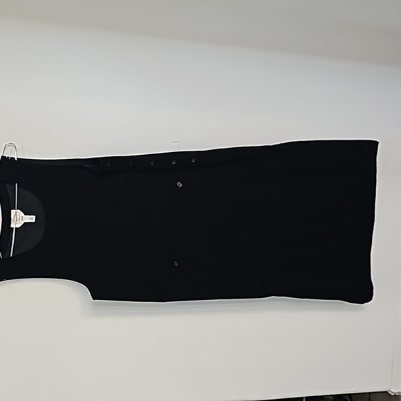 Talbots Corduroy Black Jumper Maxi Dress Sleeveless Side  buttons Size M - Picture 10 of 13